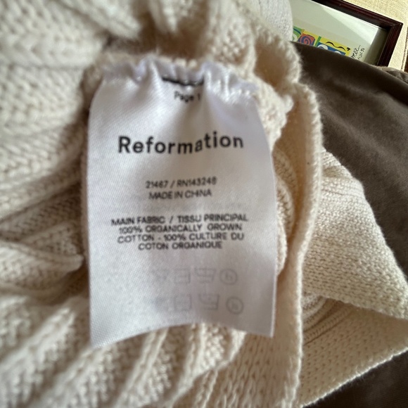 Reformation Orgnic Cotton Boatneck Sweater. - Picture 4 of 5